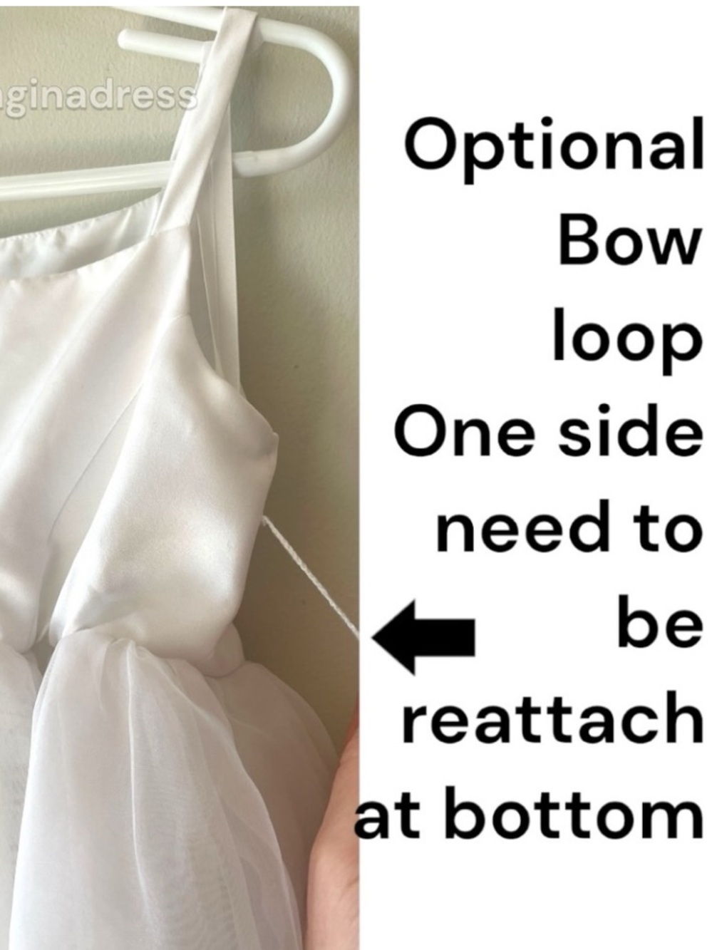 David’s Bridal White Organza Tiered Flower Girl Dress WG1267 Size 6 - Picture 16 of 16